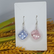 Sweet 3D Charm Dice Design Hook Dangle Earrings