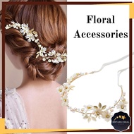 BC Flower Crown Headband Princess Bridesmaid Pearl Crown Korean Style Hair Accessories Wedding Girl 