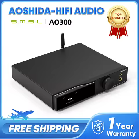 SMSL AO300 Power Amplifier & Headphone AMP & Decoder MA5332MS MQA-CD Audio DAC CS43131 Headphone Amp
