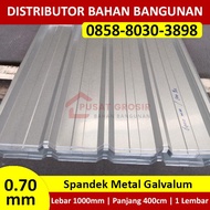 Atap Spandek Galvalum 0.70mm Lebar 1000mm Panjang 400cm (4 Meter)