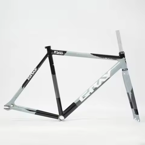GRAY F20 Frameset 700C Aluminum Fixed Gear Bike Frame and Fork Track Fixie Bike 54CM Single Speed Bi