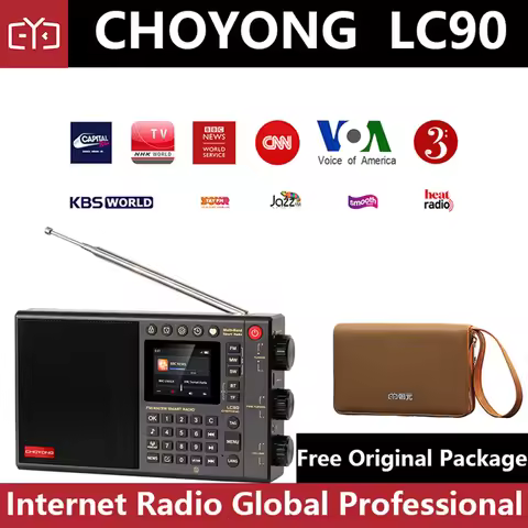CHOYONG LC90 Internet Radio Wi-Fi/4G FM/LW/MW/SWBBT 5.2 Support TF Card & Earphone Up to 40K Station