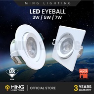 (SIRIM) LED 3W 5W 7W Eyeball Spotlight Lampu Siling Ceiling Downlight Decoration Down Light Lights Lighting Hiasan