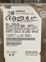 HITACHI 320G 2.5吋硬碟 HTS543232L9A300 時數低 無壞軌 灌系統 資料備份 NO.444