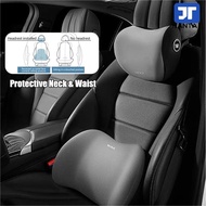 Car Headrest Waist Pillow 3D Memory Foam Seat Support for Home Office Neck Rest Breathable Car Back 