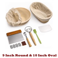 ช่อมัดย้อมขนมปัง Banneton Bread Proofing Basket Sourdough Starter Kit Baking สำหรับอบขนมปังแบบหมักด้