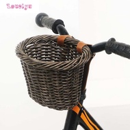 NEW&gt;&gt;Durable Kids Bike Basket Neatly Woven Rattan Securely Fits on Bikes and Scooters