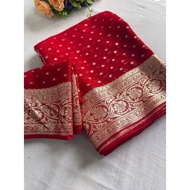 GEORGETTE SAREE WITH RUNNING BLOUSE