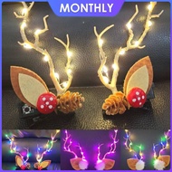 Christmas Hairpin LED Glowing Cute Elk Deer Hair Clip For Christmas New Year 2023 Hair Accessories Girls Kids Gift