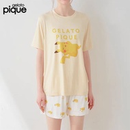 Gelato Pique Women's Pajamas Gelato Pique x Pokémon Sleep Shorts Cool Touch Yellow T-shirt and Short