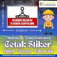 Vinyl Sticker Printing Waterproof Art Carton Paper/ A4 Size Contractor Theme