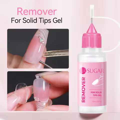 15ml wear nail needle tube nail polish remover solid patch glue UV jelly glue fast nail polish remov