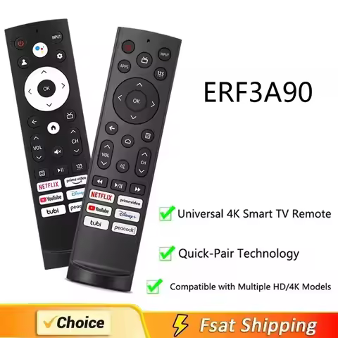 Replacement Remote Control for Hisense Android TVs, ERF3A90 for Hisense UHD 4K ULED Smart TV