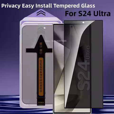 Premium Tempered Glass For Samsung Galaxy S24 Ultra S24+Plus S24Ultra Easy Installation Glass Privac