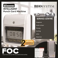 BIOSYSTEM BX3300D Digital Punch Card Machine / Electronic Attendance Time Clock Recorder
