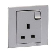 SCHNEIDER SWITCH VIVACE 13A (SILVER) 1 GANG 2 GANG 3 GANG 4 GANG WATER HEATER 20A BELL SWITCH 15A SW