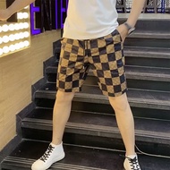 Cropped Pants Men's Plaid Beach Pants Sports Pants Smart Guy Shorts Men's