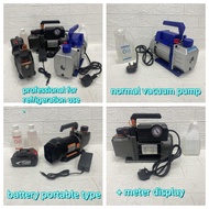 portable battery vacuum pump / +meter display refrigeration pipe aircond / fridge 2.5cfm 3.5cfm pipe