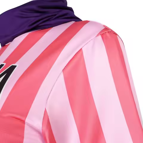w;3'c\6,b'Anime Costume Pink Strip Dresses Woman Girls Halloween Carnival Cosplay Bulma Customized C