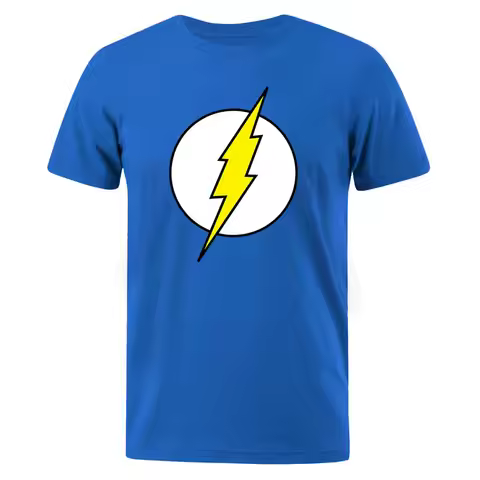 The BIG BANG Theory T Shirt The Lightning Print T-Shirt For Men Cotton Oversized Clothing Casual Str