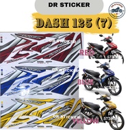 HONDA DASH125 FI V1 V2 V3 Stripe Stiker Sticker WAVE DASH 125 DASH125S DASH125R (7) BODY COVERSET COVER SET KAVERSET