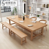 Large Desk Long Table Living Room Leisure Area Large Table Workbench Solid Wood Simple Long Reading 