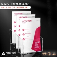 A6 Acrylic 3-Tier Brochure Holder Table Display/ A6 Display FLYER/