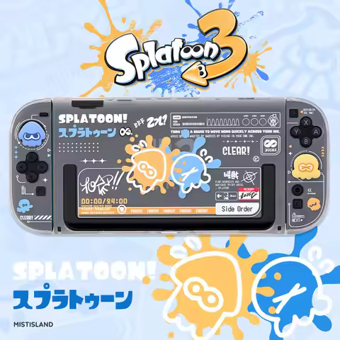Splatoon 3 Protective Case For Switch 2 - Two-Piece Split Shell Design - Ns2 Console Accessories Gam