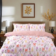 Aussino Contempo Yuliana 100% Cotton Fitted Sheet Set/Quilt Cover Set