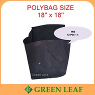 (1KG 18''x18'') Polybag Tebal UV Hitam Polibag Tebal Poly Bag Fertigasi Nursery Plantation Bag Polyb