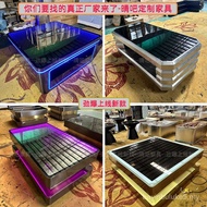 Abyss Mirror Coffee Table Bar Luminous Table KTV Box Club Dedicated Table Stainless Steel Tempered G