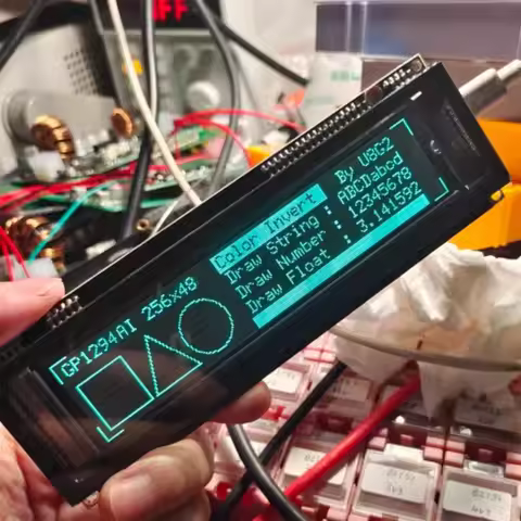 Surenoo 6.1 Inch 256X48 VFD Phosphor Screen Graphic Dot Matrix LCD Display Module Supports Arduino S