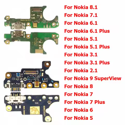 Charging Port For Nokia 8.1 7.1 6.1 X6 5.1 X5 3.1 2.1 9 SuperView 8 7 Plus 6 5 Charge Board Plate Ri