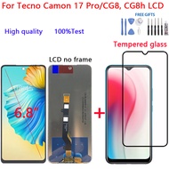 For Tecno Camon 17 Pro/CG8, CG8h LCD Display Touch Screen Digitizer Glass Assembly Repair Parts