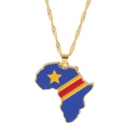 Fashion Africa Country Map Necklaces Nigeria Congo Ghana Sudan Somalia Pendant Women Men Jewelry Gif