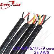 2core 3core 4core 5core 6core 7core 8 9 10pin Computer Wire 28AWG UL2464 Channel Audio Line Signal Cable PVC Electric