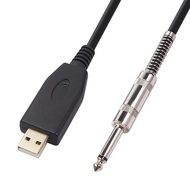 [whfashionkk] 2M 6.5ft Guitar Bass 1/4'' 6.35mm to USB Link