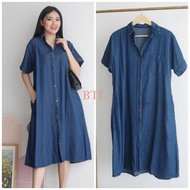 ( BTL) Denim Dress PremiumWanita / Dress Wanita / Denim Dress