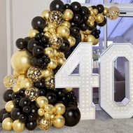 109pcs/set Black Gold Balloon Garland Arch Kit Latex Gold Confetti Balloon Graduation Wedding Annive