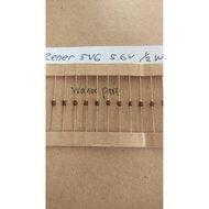Zener Diode 5V6 5.6v 1/2 Watt price (10 pcs)