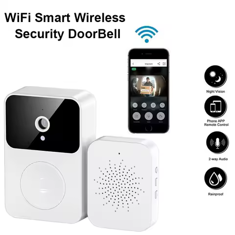 Smart WiFi Video Doorbell HD Night Vision Low Power Rechargeable Home Security Wireless 1 To 1 Inter