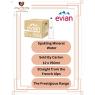 EVIAN SPARKLING MINERAL WATER 12 x 750ML (Allonge Marketing)