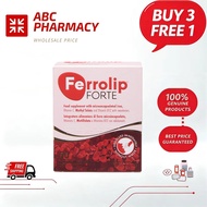 [ABC PHARMACY Store] Ferrolip FORTE 补铁复合维生素补充剂 柠檬味 | 1 Box/30 Sachets | Physical recovery, postpartu