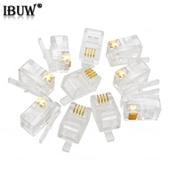 4Pin 6Pin 8Pin Cable End Connectors Plugs telephone connector internet connector RJ9 4P4C RJ11 6P4C 