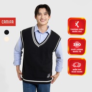 CANIFA men's cardigan sweater with color combination 8TE25C003