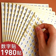 Taiwan Ready Stock Size Sticker Number 1-20 Continuous Self-Adhesive Small Label Clothes Insole No. 