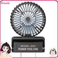 ORIENTTK Outdoor Working Fan, Angle Adjustable 14-21V Battery Lithium Battery Fan, Adjustable Fan Sp