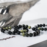 藥王石、黑髮晶、銀曜石、黑碧璽 手鍊