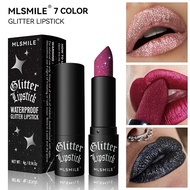 MERAH Waterproof Glitter Lipstick Punk Style Nude Matte No Fade Pearl Sexy Red Red Red Velvet Lipsti