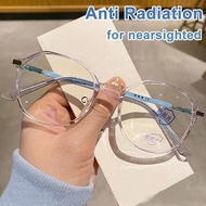 Eyeglasses Frame Korean Round Glasses Anti Blue Light Glasses Cermin Mata Korean Style 眼镜